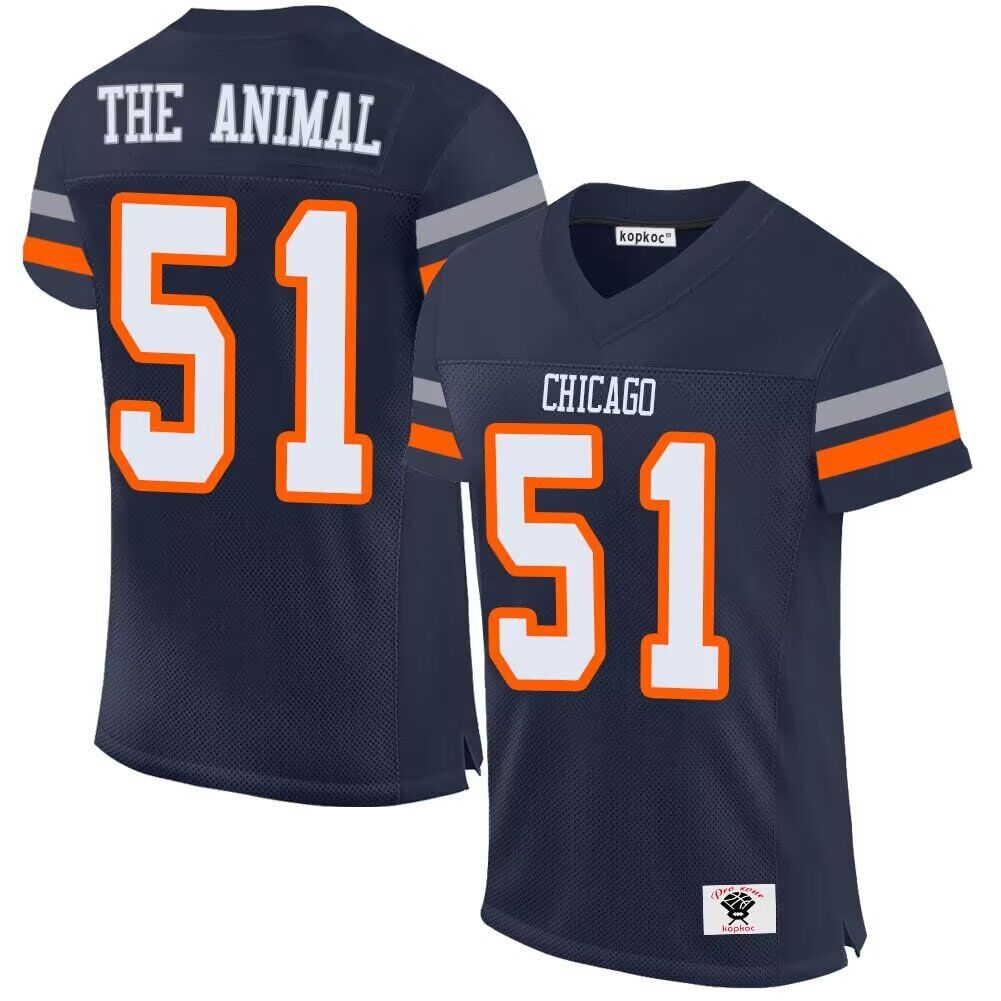 Men Chicago Bears 51 The Animal blue2024 Nike Limited NFL throwback Jersey